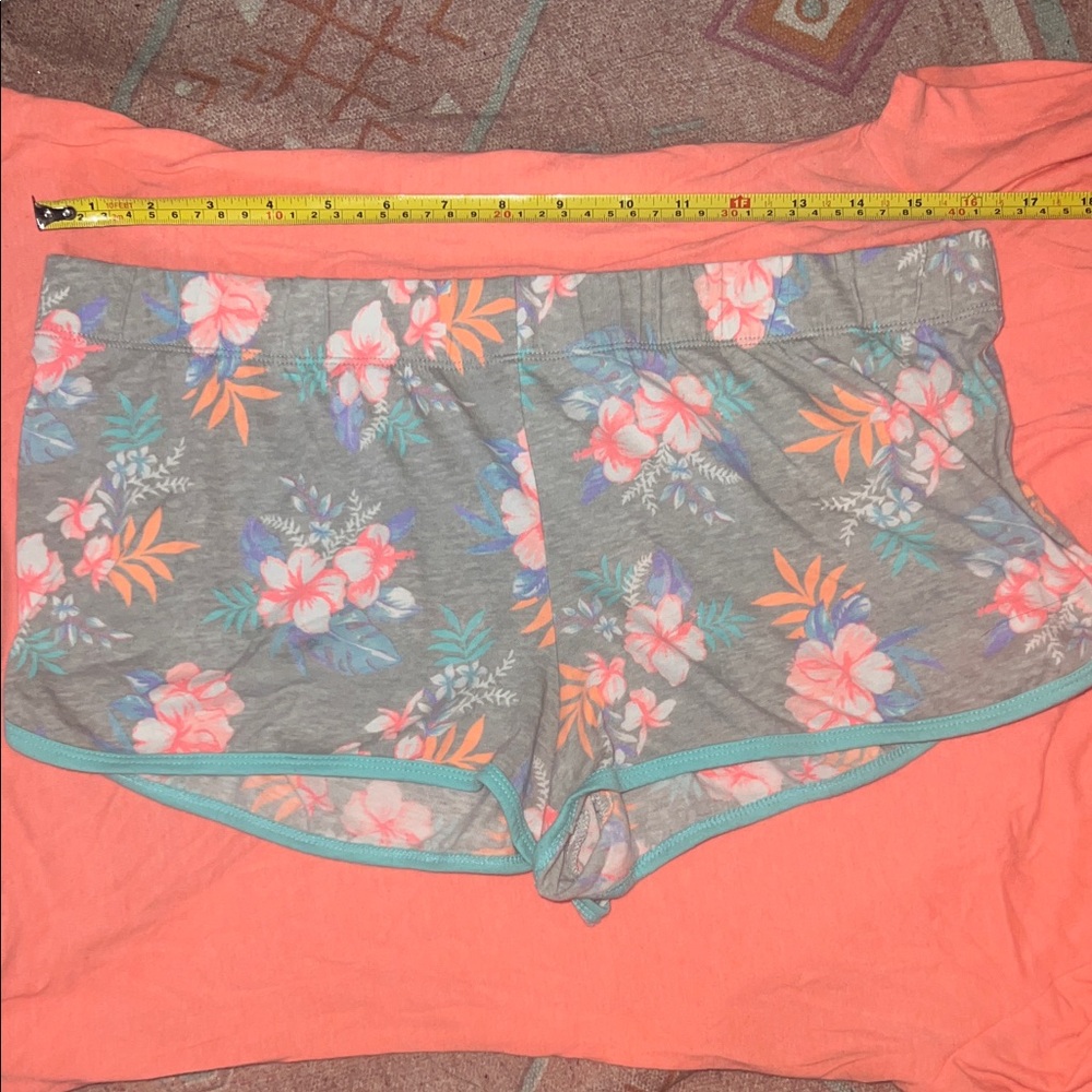 Floral Gray Women's Sleep Shorts